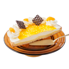 Sinas-mandarijn halve kwarkvlaai